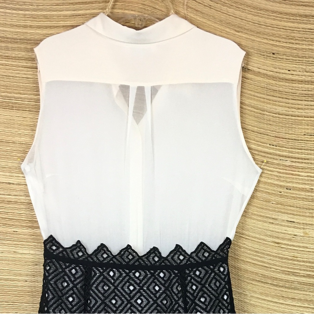 Sandro Silk-Blend Lace Midi Dress Button Front Elegant French Style Sz 3 (US L) - Picture 7 of 13